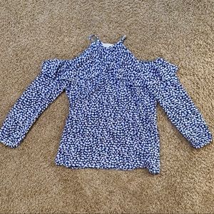 MICHAEL KORS open-shoulder long sleeve blouse